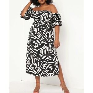 NWT Eloquii Melany Off the Shoulder Maxi Dress 24